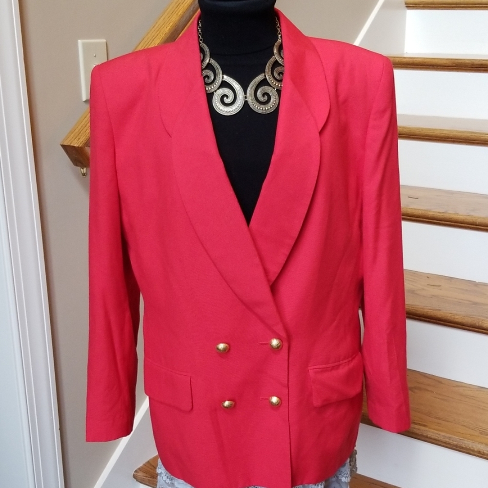 Albert Nipon Suite Jacket. Size 16 Vintage Red. - image 1